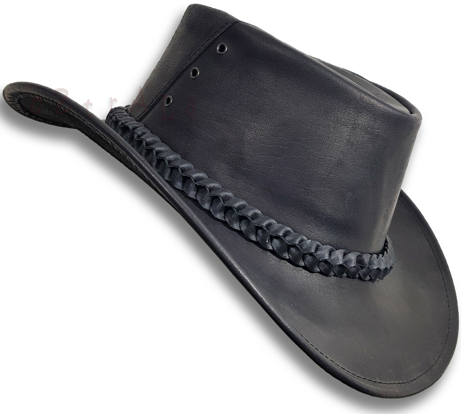 【oZtrALa】 Hat BUFFALO Leather Cowboy Western Jacaru Men Women AUSTRALIAN Outback