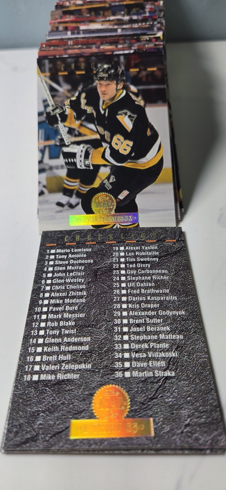 1994-95 DONRUSS LEAF HOCKEY MISSING 2 CARDS FROM 330 CARD SET (193&216) C PICS