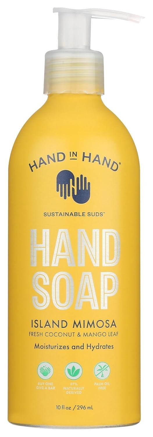 Hand in Hand Fresh Coconut & Mango Leaf Island Mimosa Hand Soap, 10 Oz