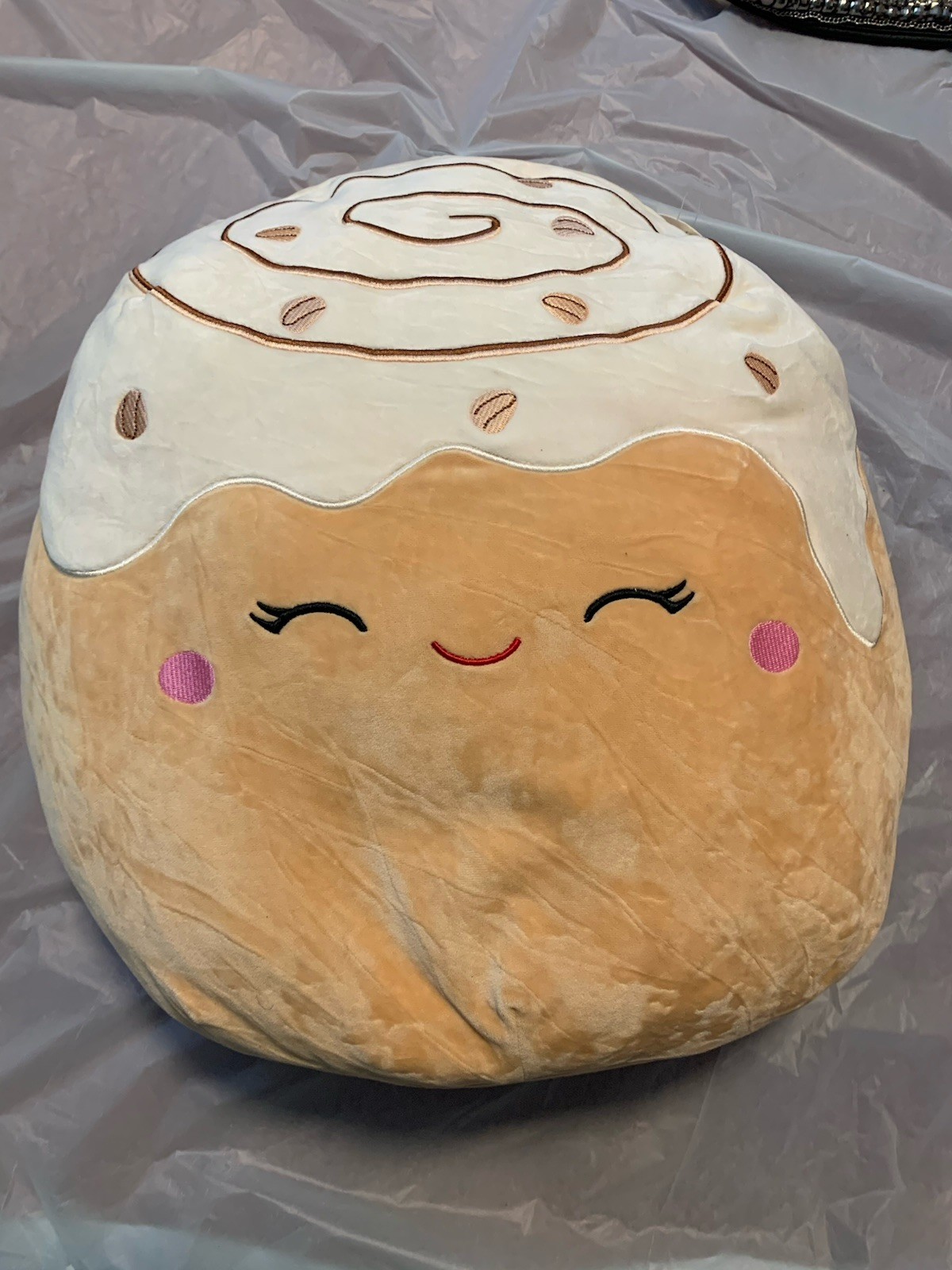 Squishmallows Chanel Cinnamon Roll Large 16” Soft Plush Squishy Toy Washable