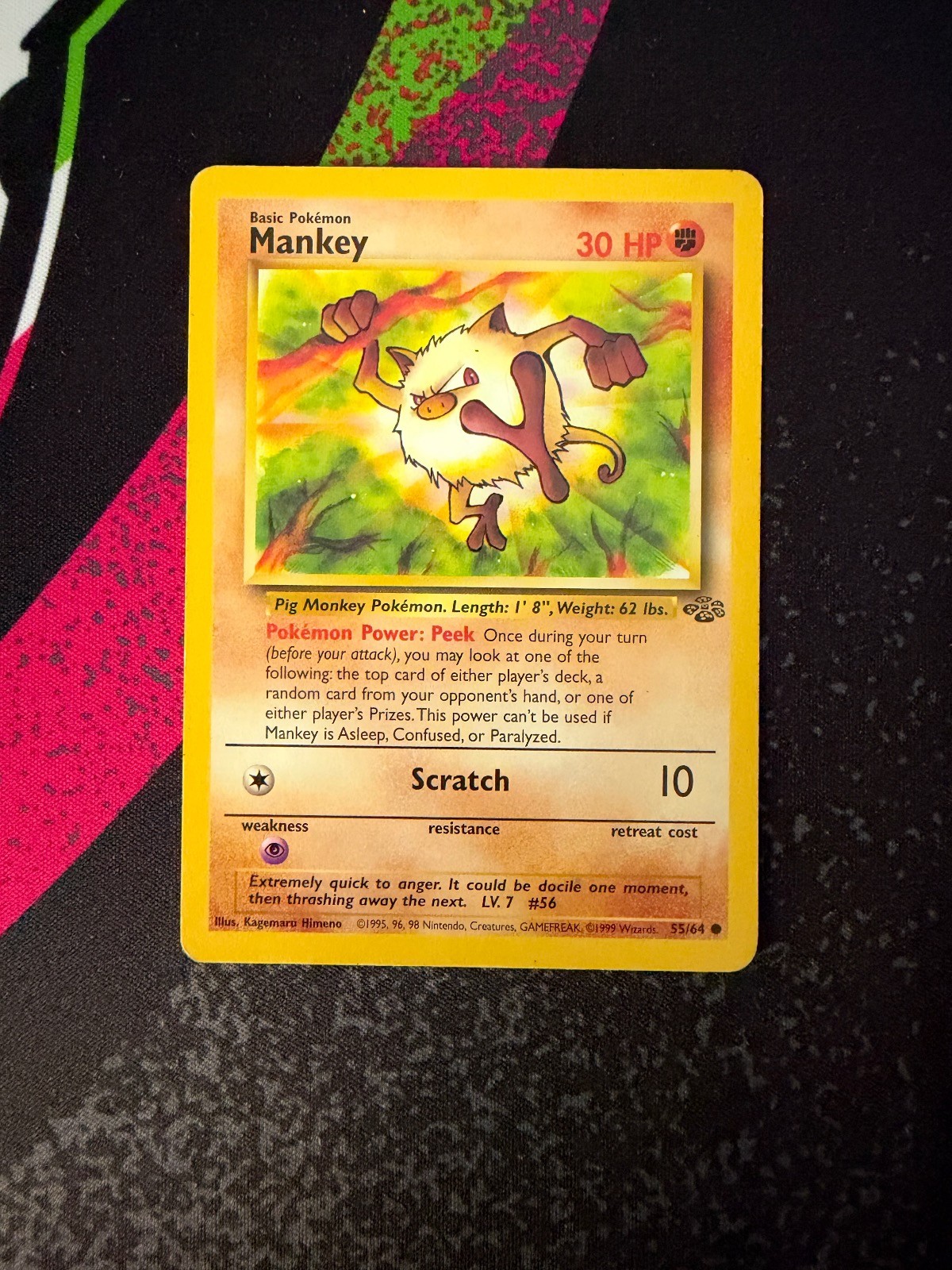MANKEY 55/64 JUNGLE Unlimited Common Pokemon MANKEY 55/64 JUNGLE Unlimited Common Pokemon