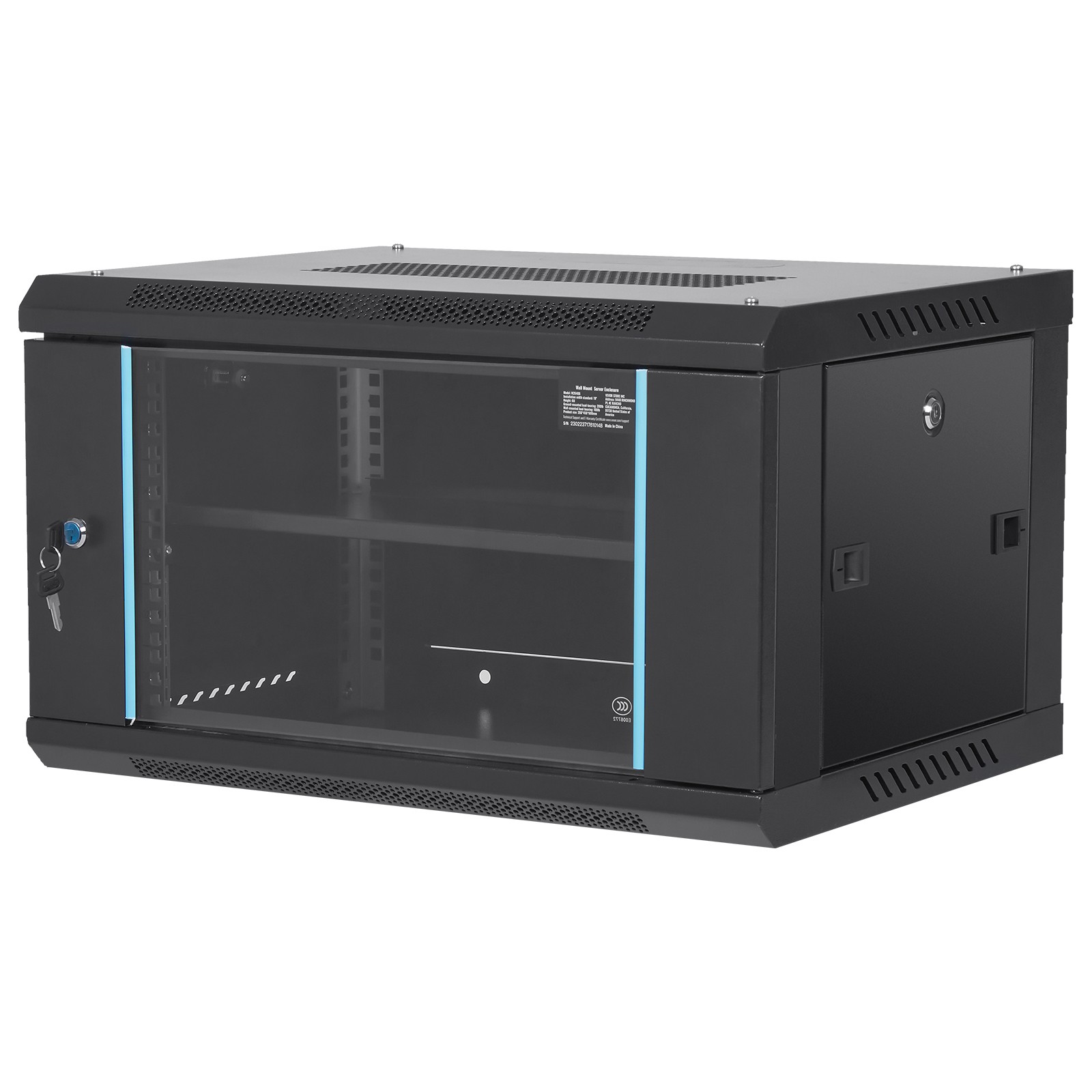 Uimoso 6U Wall Mount Network Server Rack Cabinet Enclosure 15.5\'\' Deep Door Lock