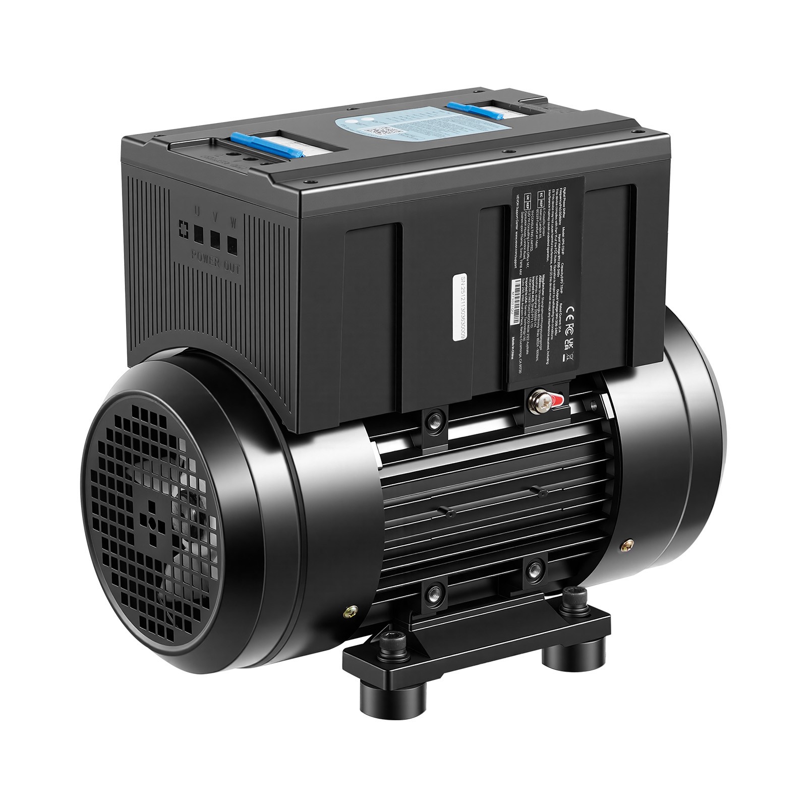 Uimoso Single to Three-Phase Rotary Converter 2.5HP 7A 208-240V Input/Output