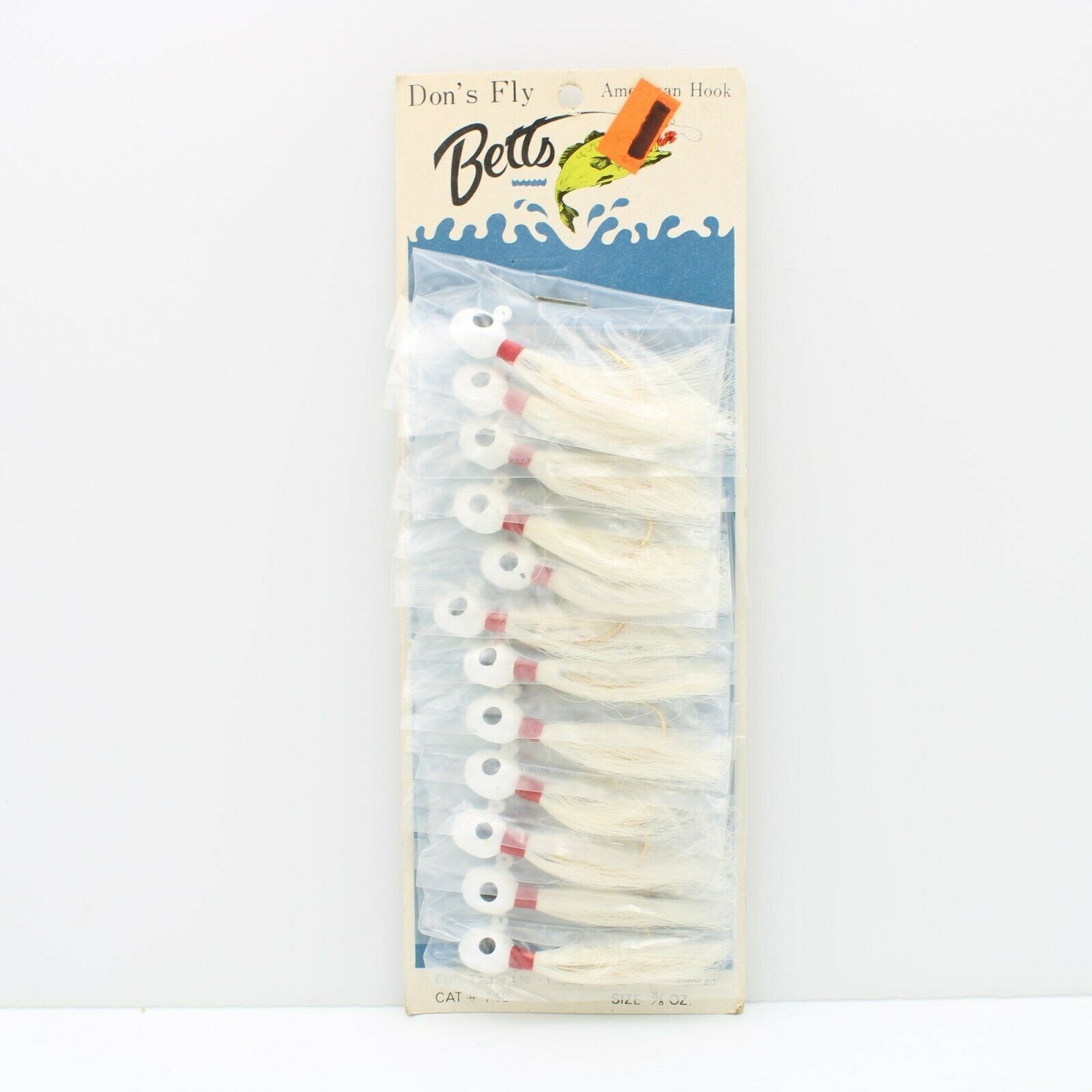 Betts Don\'s Fly Hair Jig Bass Fishing Lures Dealer Card 12Pk White 3/8oz Betts Don\'s Fly Hair Jig Bass Fishing Lures Dealer Card 12Pk White 3/8oz