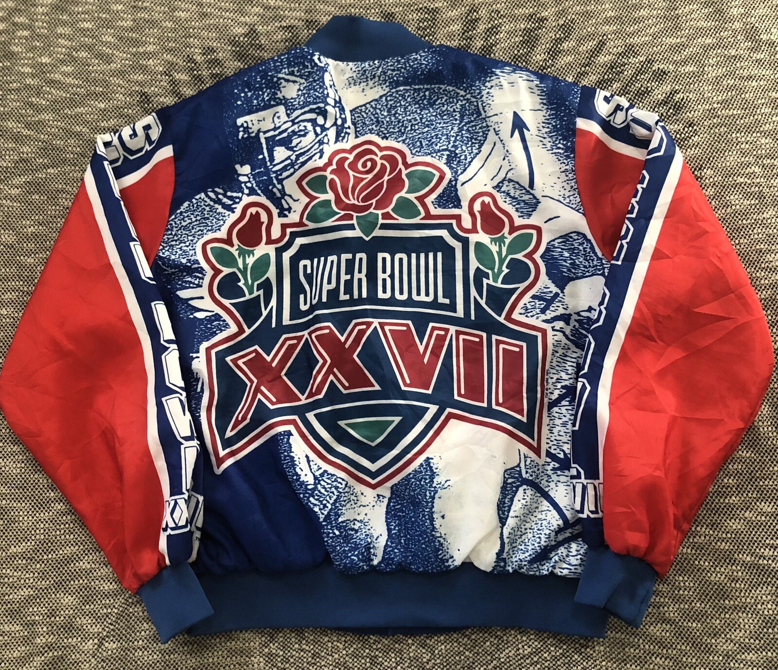 VINTAGE LOCKER LINE NFL ‘93 SUPER ROSE BOWL XXVII Fanimation JACKET Sz XL Rare VINTAGE LOCKER LINE NFL ‘93 SUPER ROSE BOWL XXVII Fanimation JACKET Sz XL Rare