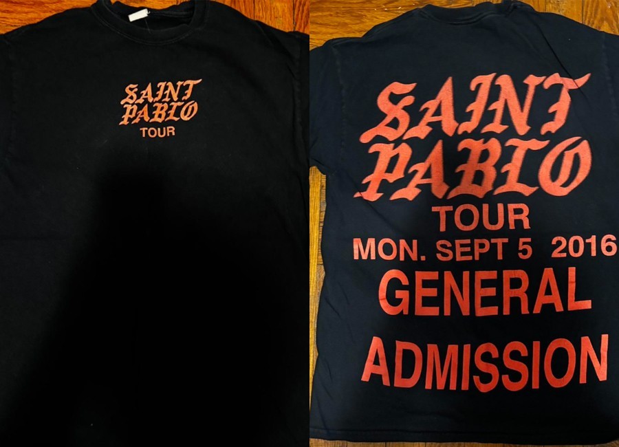 Kanye West Saint Pablo Tour 2016 short sleeve black 2 side shirt reprint VK11843