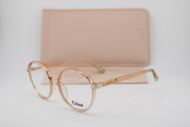 NEW CHLOE CH 0033O 003 CLEAR BROWN GOLD AUTHENTIC EYEGLASSES 51-18 NEW CHLOE CH 0033O 003 CLEAR BROWN GOLD AUTHENTIC EYEGLASSES 51-18