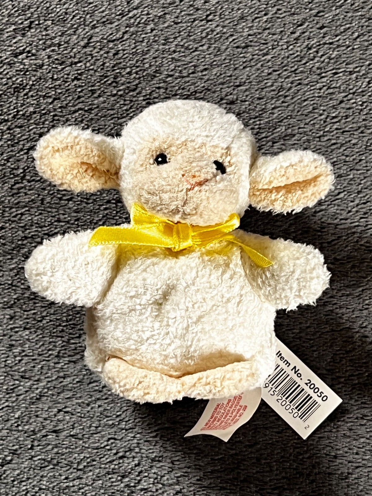 Vintage Russ Berrie Mini Lamb White Plush Chamois Luv Bunch 3.5” - Brand New