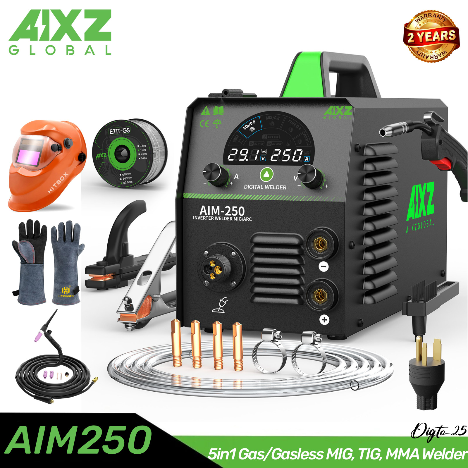 5in1 Gas/Gasless MIG/TIG/MMA Welding Machine Kit &TIG Torch For Beginners DIY US 5in1 Gas/Gasless MIG/TIG/MMA Welding Machine Kit &TIG Torch For Beginners DIY US