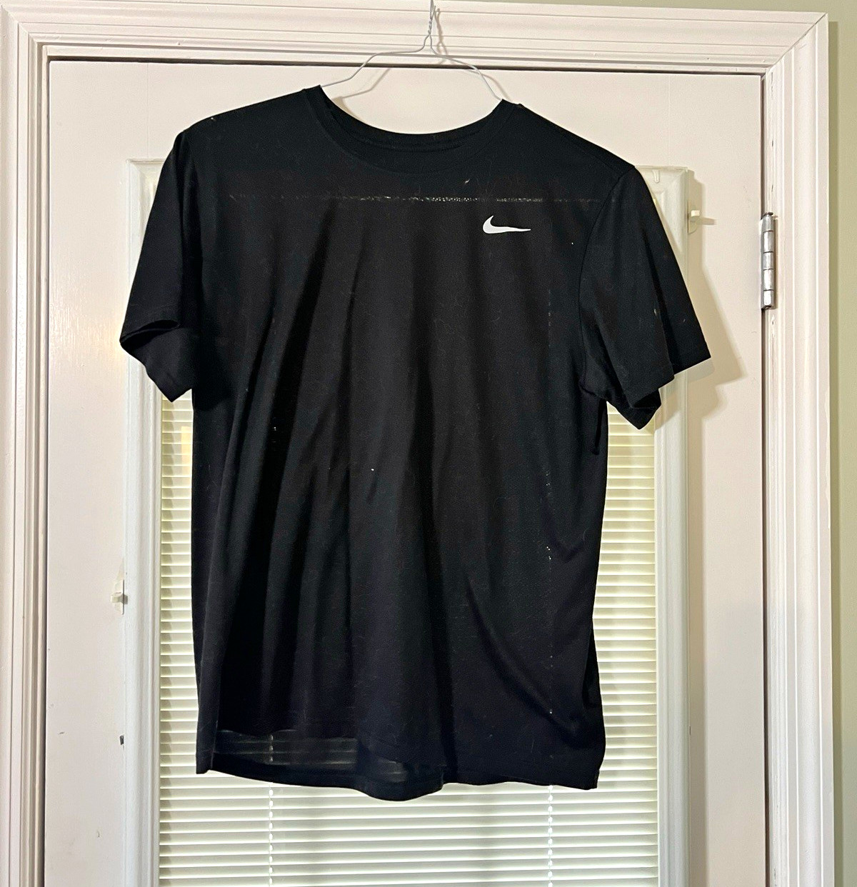 Nike Dri-FIT Men\'s Black Short Sleeve Crew Neck Polyester T-Shirt XL