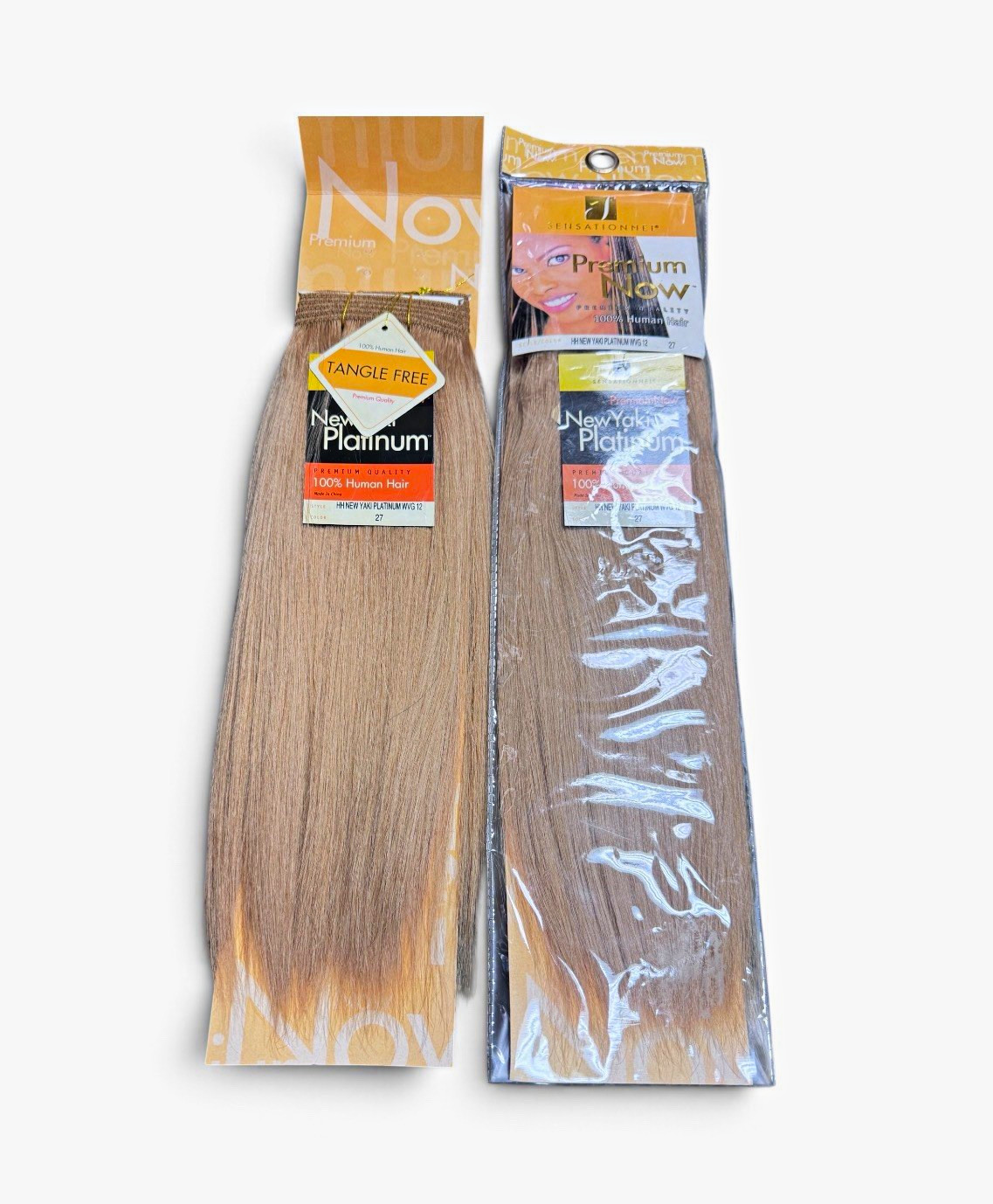 2 packs New York Platinum 100% Human Hair Extensions Color: Light Brown 12 inch 2 packs New York Platinum 100% Human Hair Extensions Color: Light Brown 12 inch