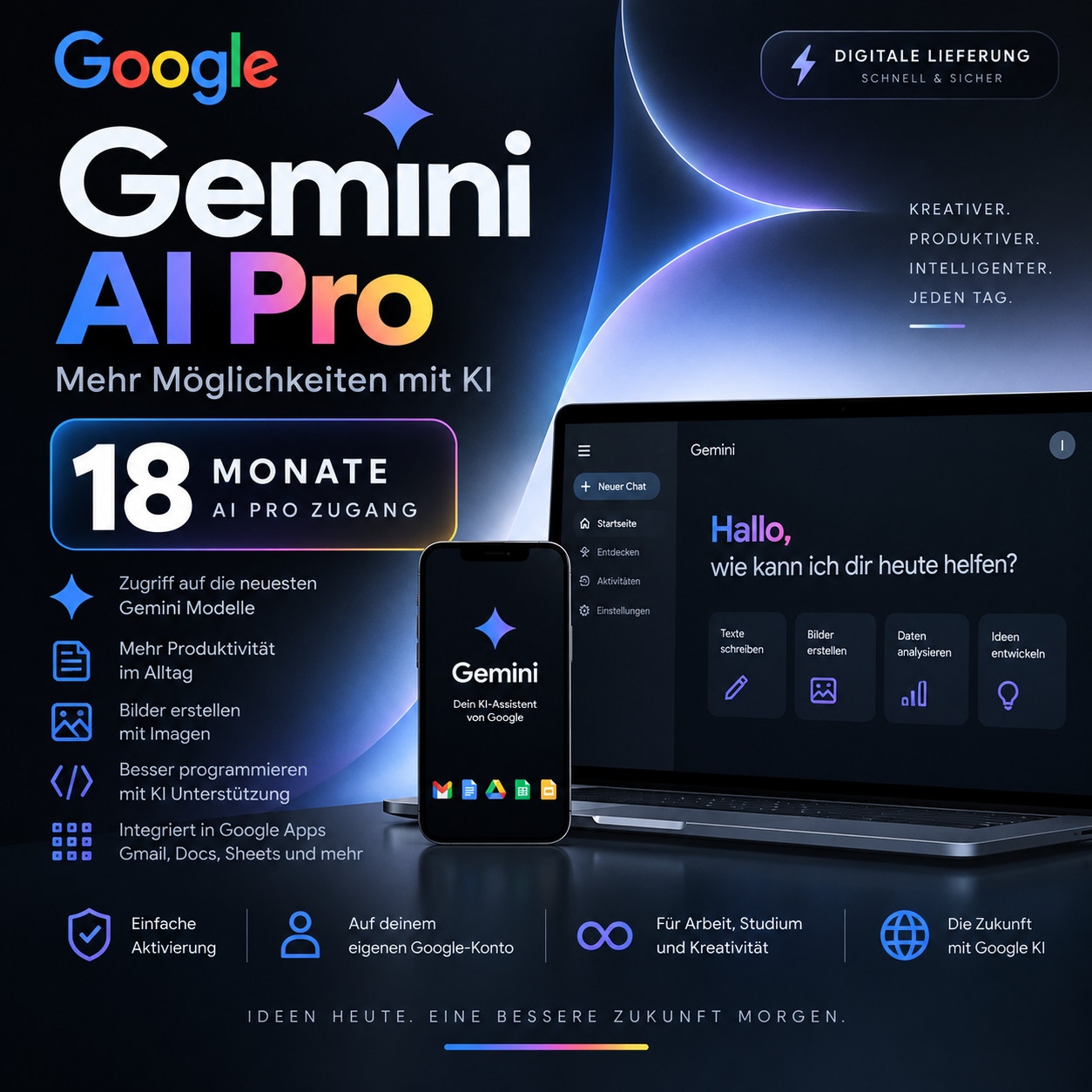 Google Gemini AI Pro 18 Months | Activation Link | For Your Own Google Account