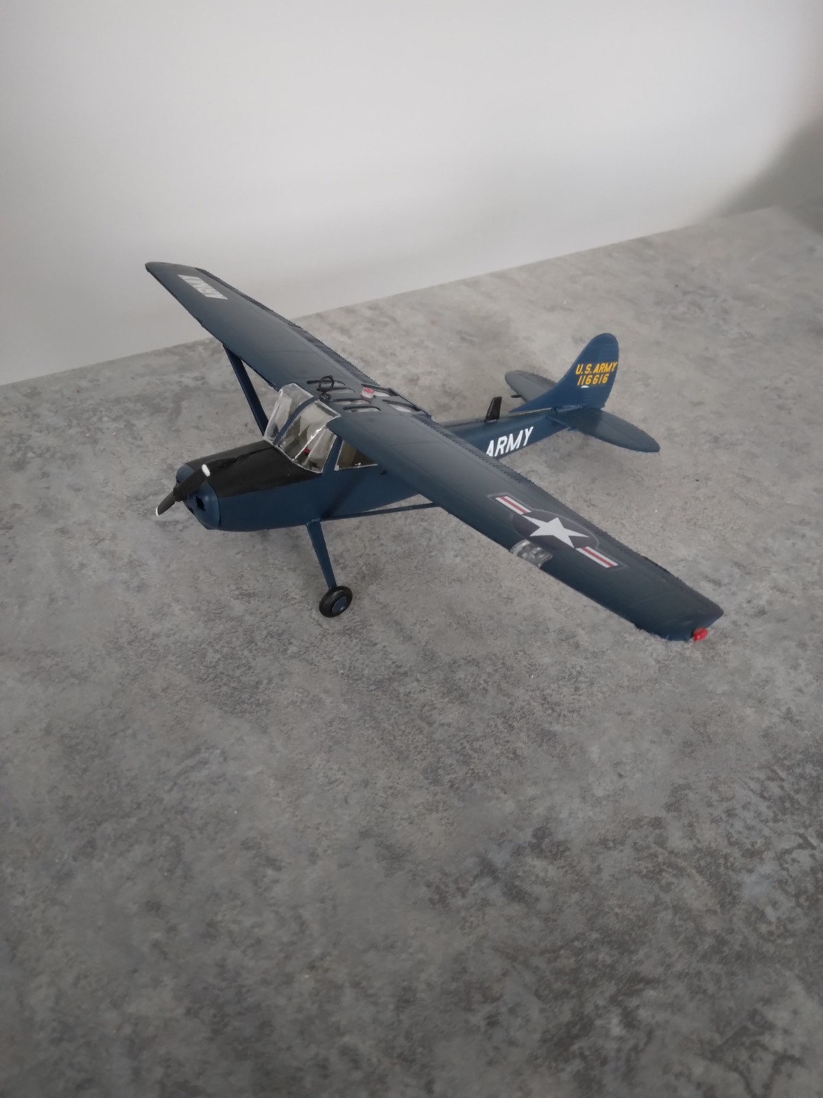 PRO-BUILT RODEN CESSNA L-19 O-1 ARMY BIRD DOG 1:48 OBSERVATION AIRPLANE MODEL