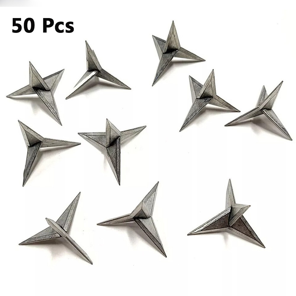 400Pcs Tire PunctureSpikes Heavy Portable Duty Carbon Steel Triangle Road Spikes