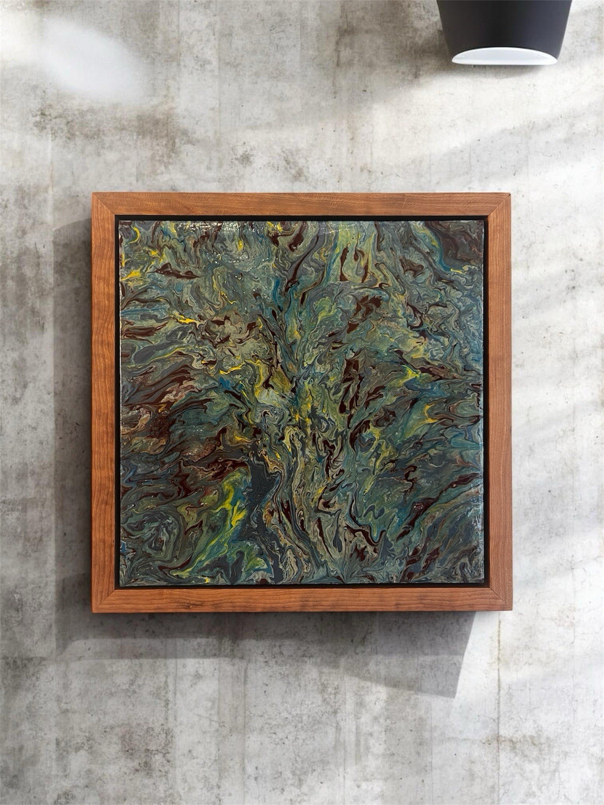 Original Acrylic Pour Painting | Abstract Fluid Art | Signed EK | 13.5