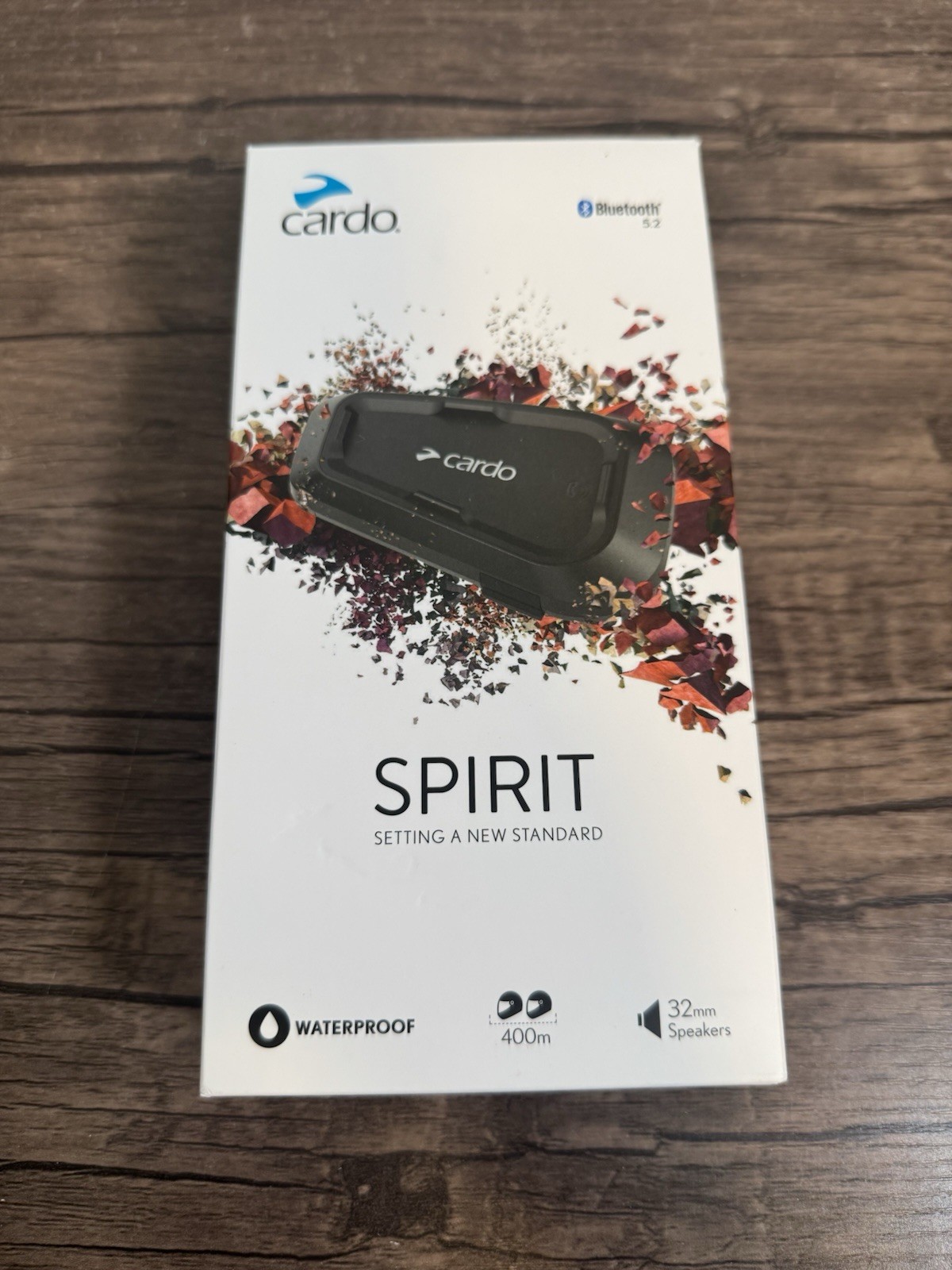 Cardo Systems Spirit Motorcycle Bluetooth Communication Headset, Single Pack NEW Cardo Systems Spirit Motorcycle Bluetooth Communication Headset, Single Pack NEW
