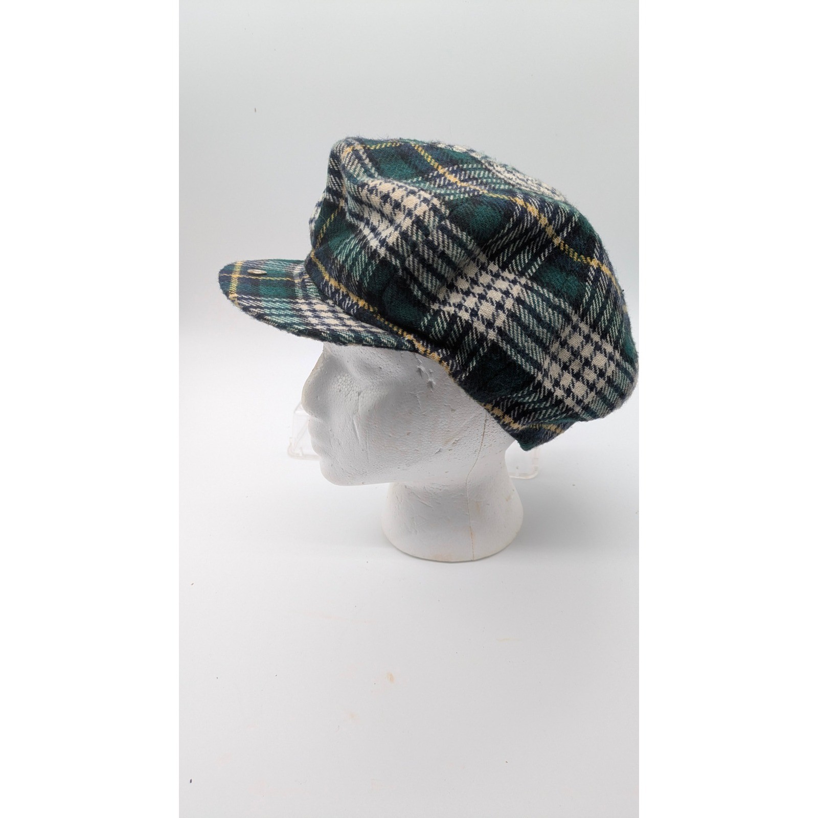 The Blarney Hat From Ireland Green Plaid Newsboy Cabbie Cap Irish Wool Blend The Blarney Hat From Ireland Green Plaid Newsboy Cabbie Cap Irish Wool Blend