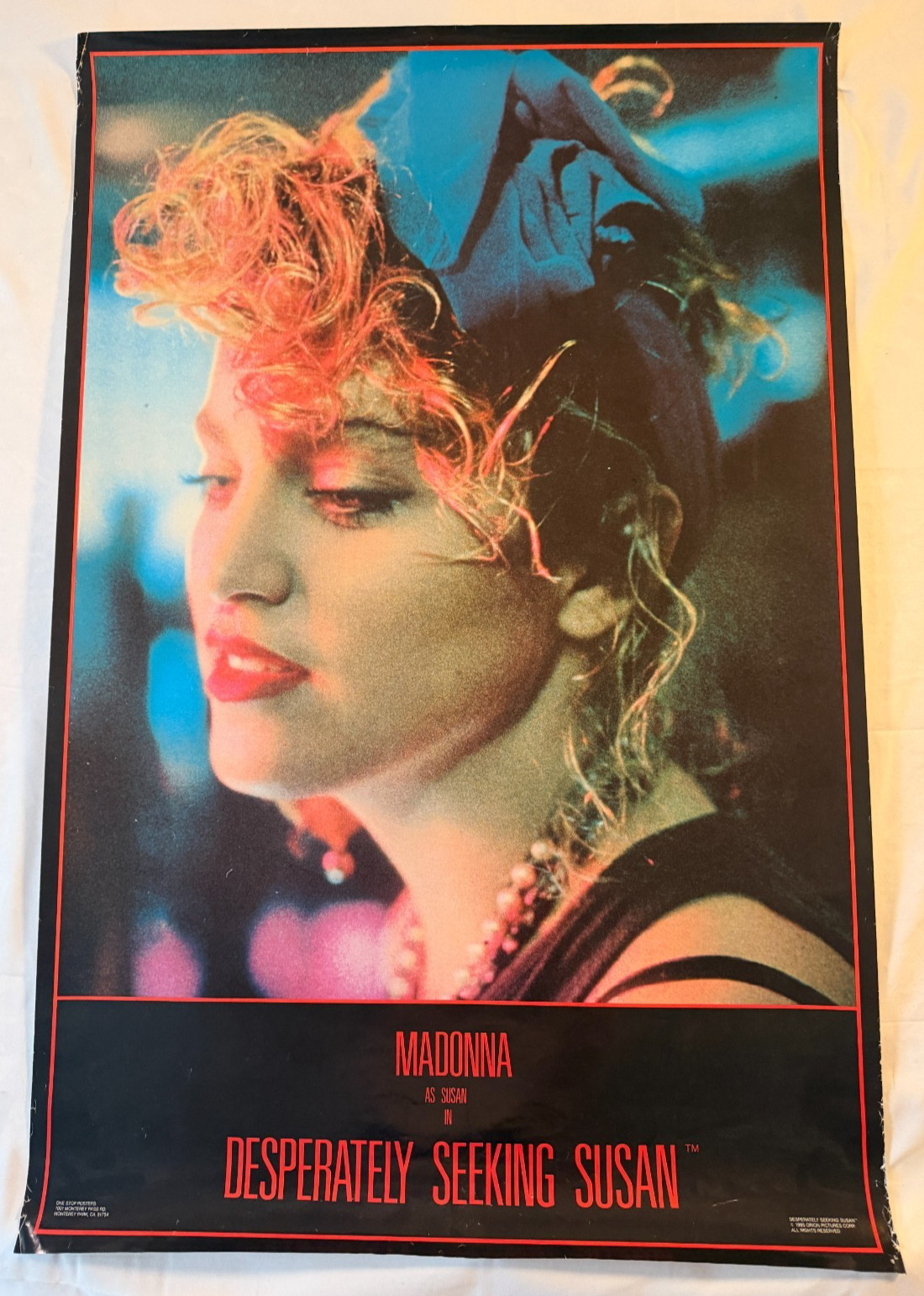 Vintage 1985 Madonna Desperately Seeking Susan Poster 23x35
