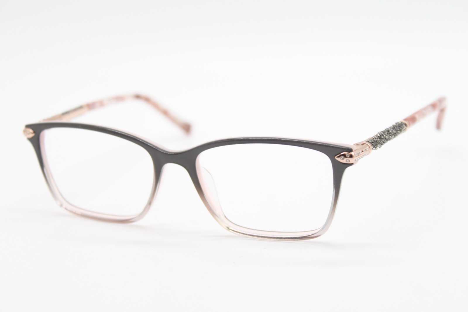 NEW TURA R702 B:35 GREY PINK BLACK SPARKLED AUTHENTIC EYEGLASSES 50-15