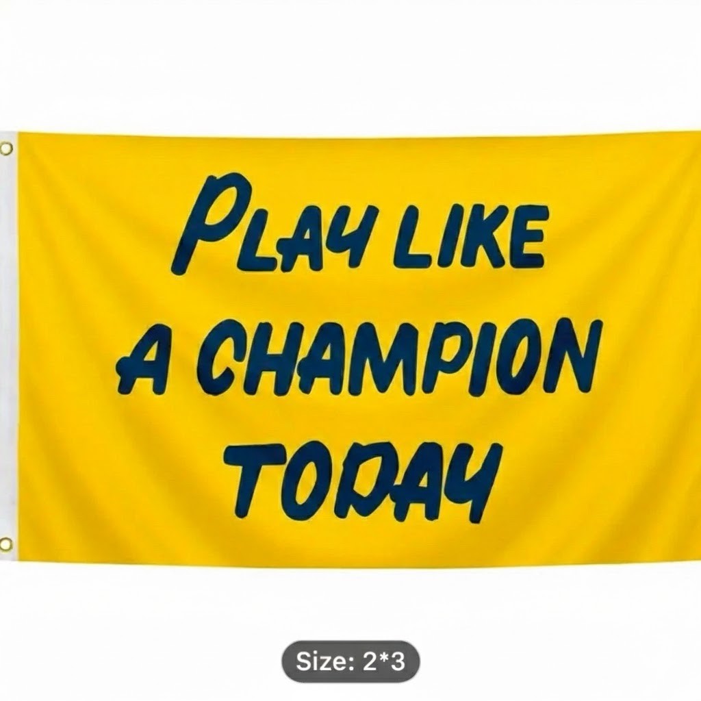 Play Like A Champion Today Banner Irish Football Flag WK Play Like A Champion Today Banner Irish Football Flag WK