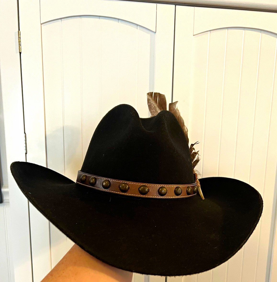 Stetson American Buffalo Collection XXXX 4X Black Cowboy Hat Made USA size 7 1/4 Stetson American Buffalo Collection XXXX 4X Black Cowboy Hat Made USA size 7 1/4