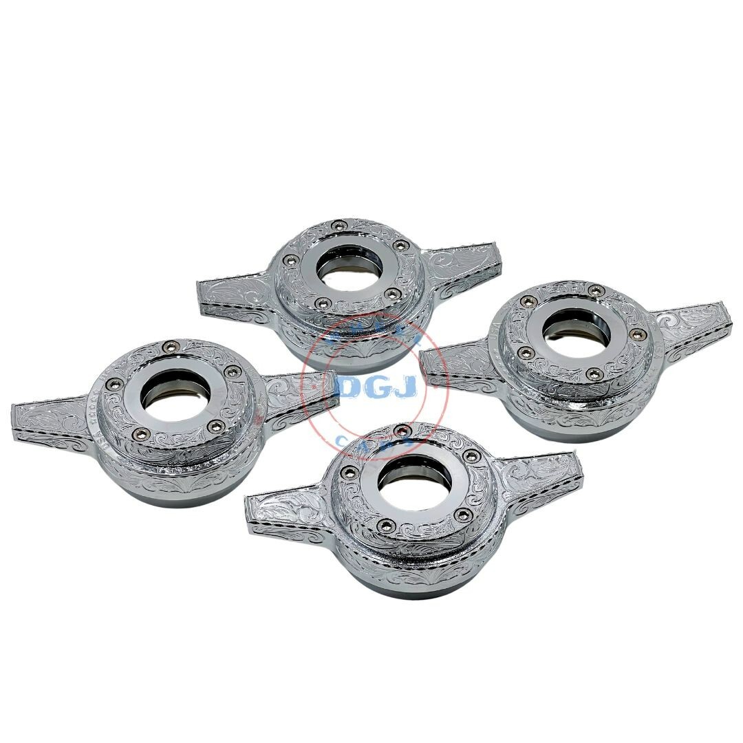 NEW Engraved Zenith 2 Bar Locking Chrome Lowrider Wire Wheel Knock-off Spinners