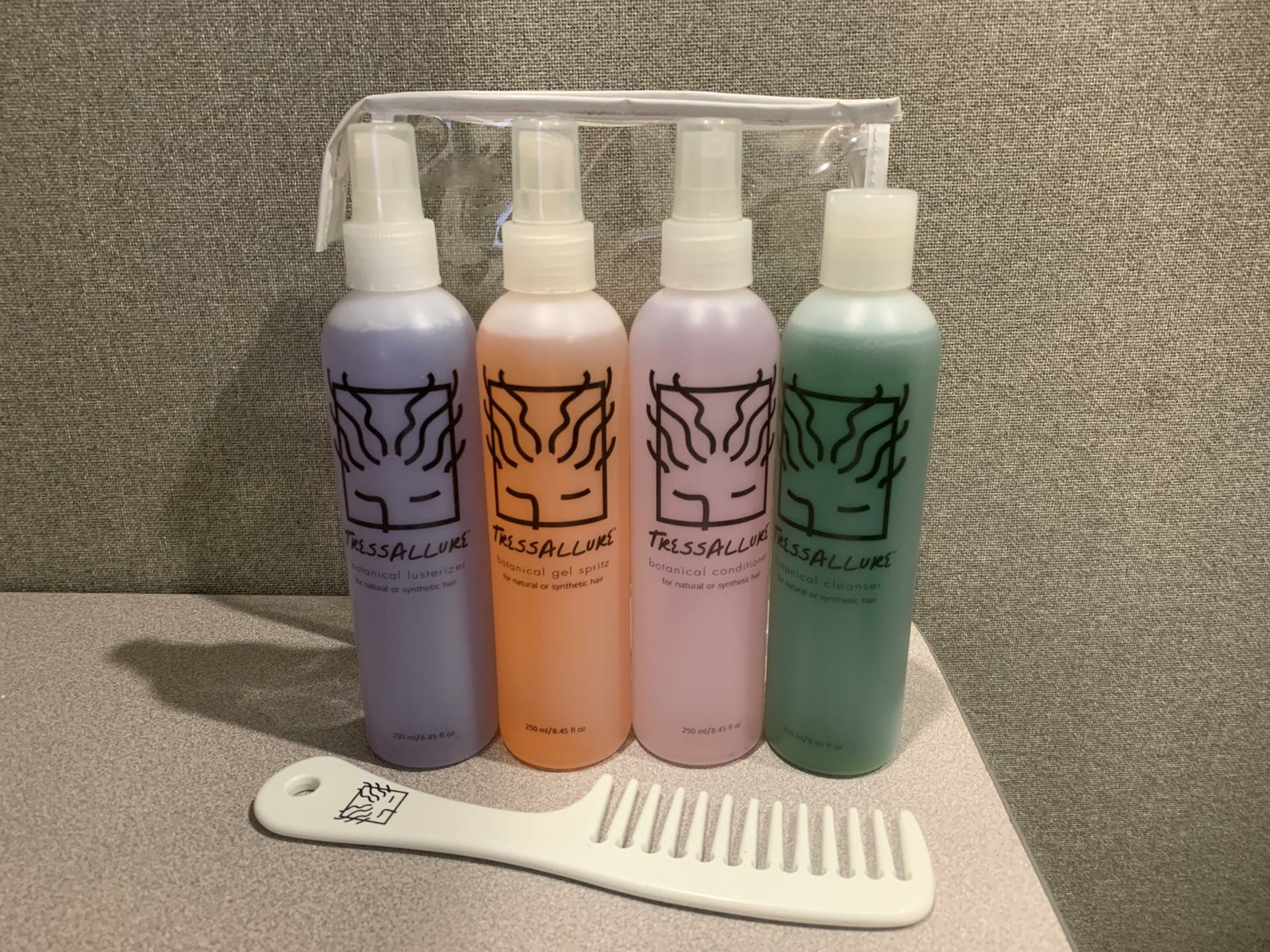 Synthetic Hair Care Set -Tressallure for Natural or Synthetic Hair with Comb Synthetic Hair Care Set -Tressallure for Natural or Synthetic Hair with Comb