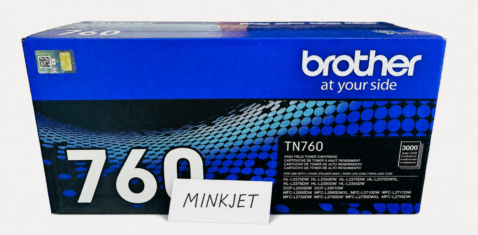 Genuine Brother TN760 Black Toner Cartridge TN-760 High Yield 3000 Pages Sealed