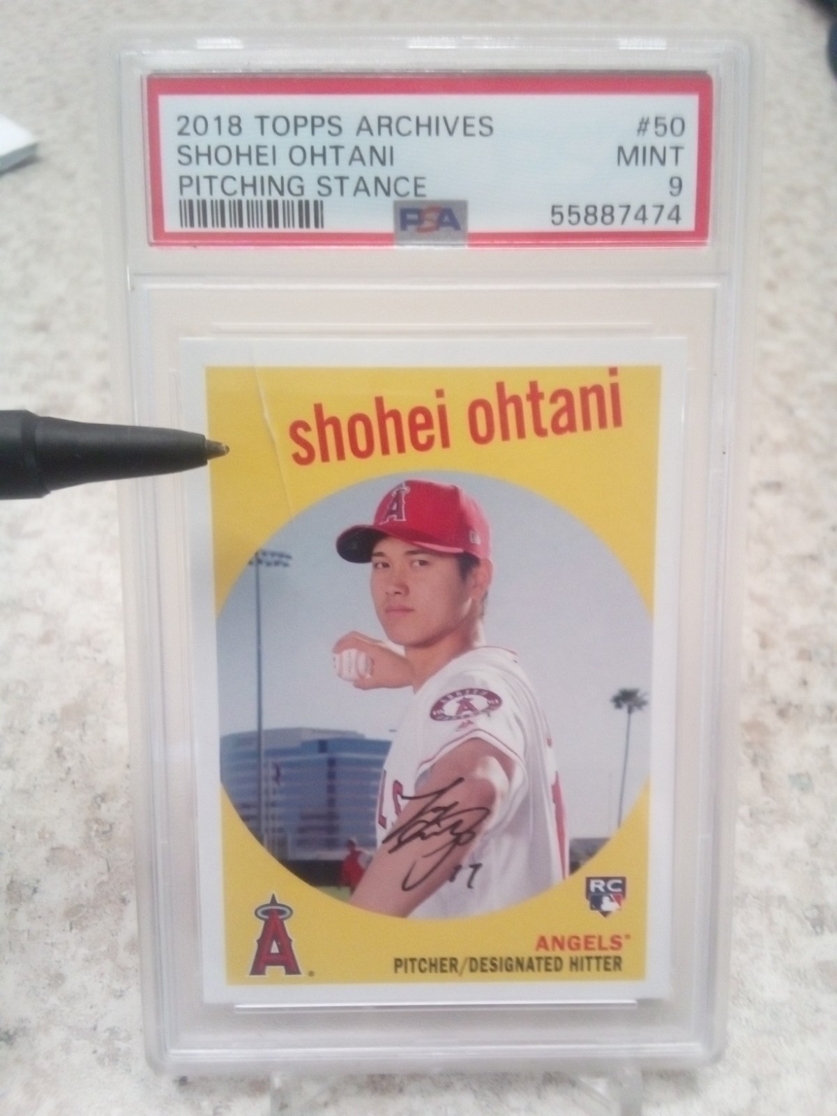 2018 Topps Archives Shohei Ohtani Pitching Stance #50 PSA 9.Please Read 2018 Topps Archives Shohei Ohtani Pitching Stance #50 PSA 9.Please Read