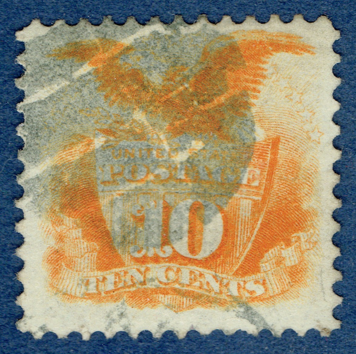 USA 1869 Scott#116 used 10¢ yellow Signed cv:$110 \