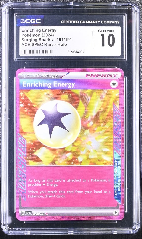 CGC GEM MINT 10 Enriching Energy Pokémon 2024 English- SSP EN 191/191