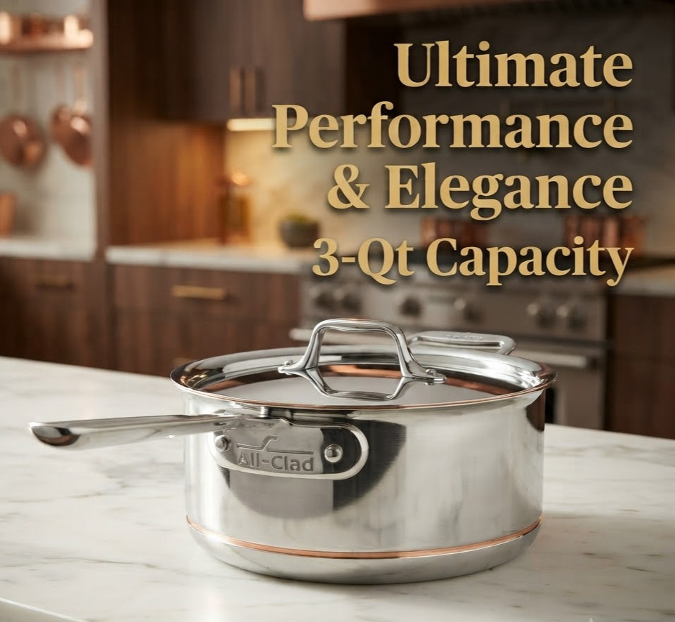 All-Clad Copper Core Stainless Steel Saucepan Cookware Made in USA All-Clad Copper Core Stainless Steel Saucepan Cookware Made in USA