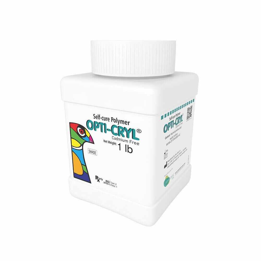 Opti-Cryl Self Curing Acrylic Resin Powder  1lb - Dental Lab - New