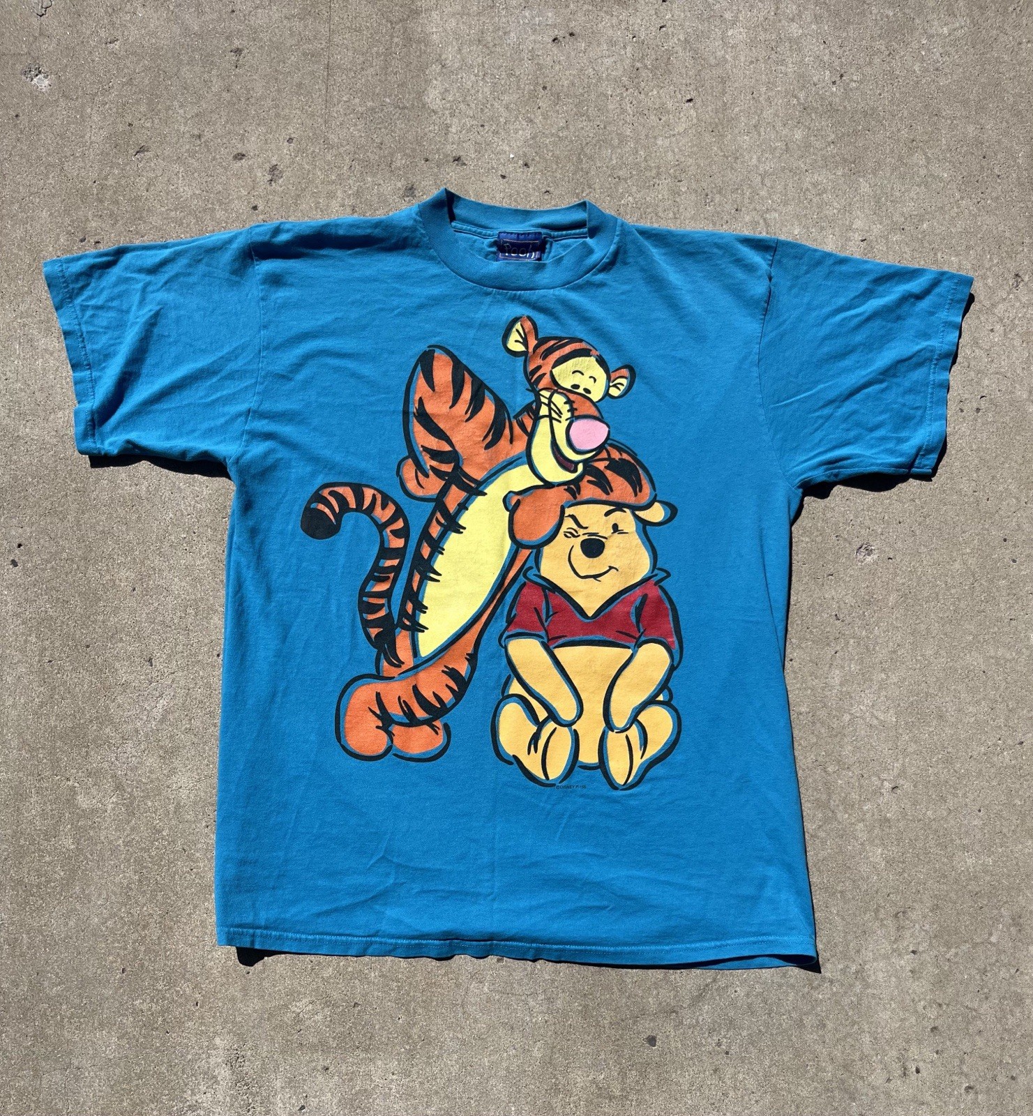 Vintage 1990s Disney Winnie The Pooh and Tiger AOP Graphic T-Shirt Men’s Size L