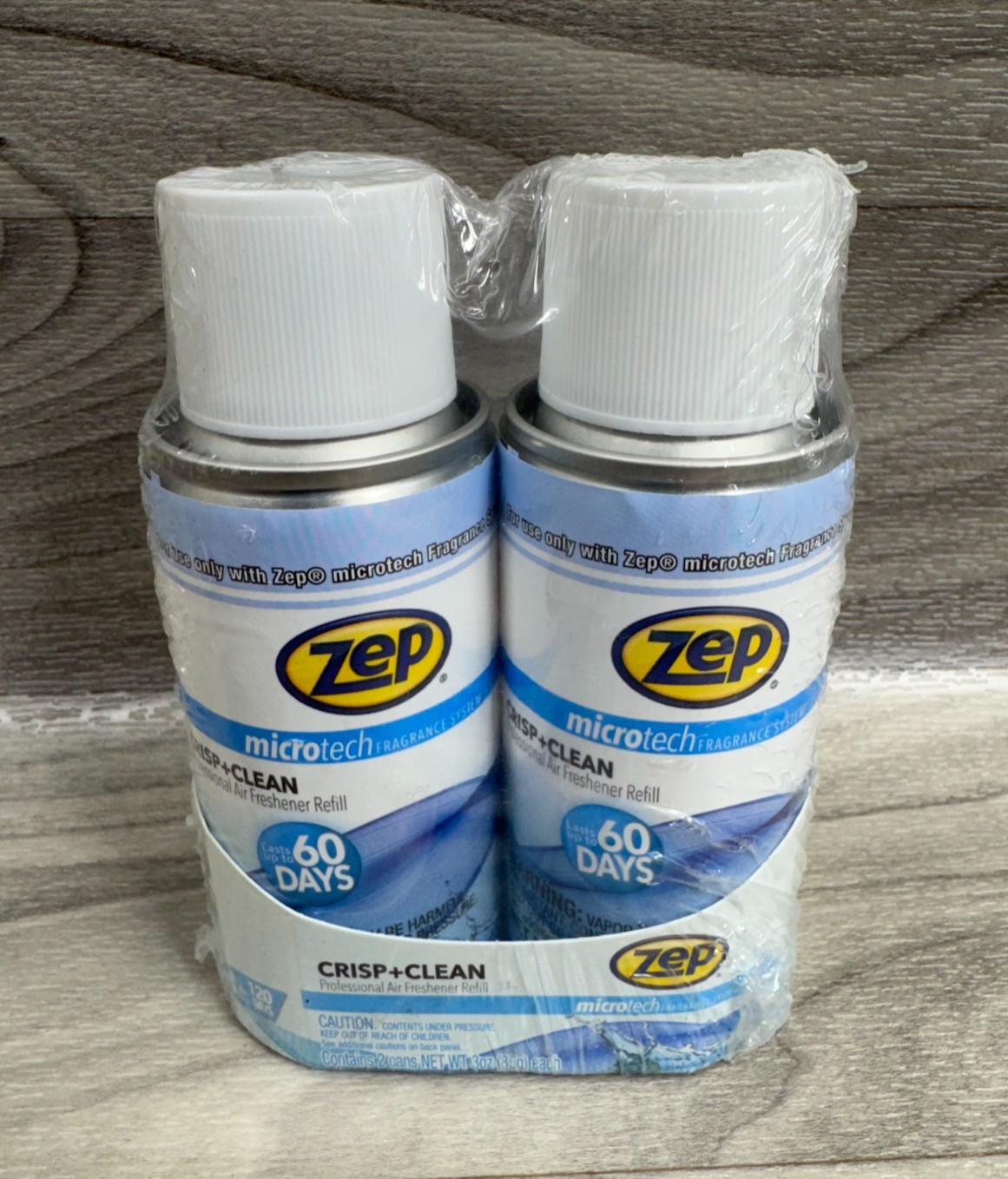 ZEP MICROTECH CRISP & CLEAN AIR FRESHENER REFILLS LAST UP TO 60 DAYS ZEP MICROTECH CRISP & CLEAN AIR FRESHENER REFILLS LAST UP TO 60 DAYS