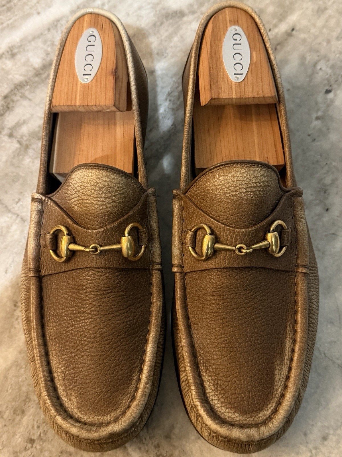 GUCCI 1953 Horsebit Distressed Leather Loafer Brown 9.5 / 10 US $1100 Jordaan