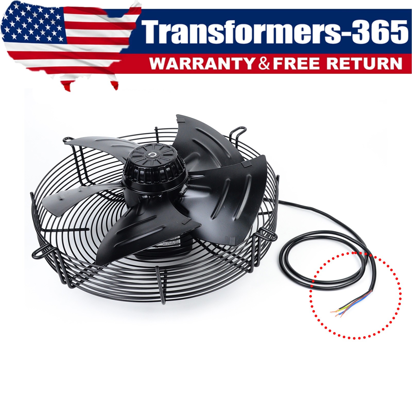 New Axial Fan For Hidria R09R-3530HA-4T-4250 400V 460V 3 Phase Motor With Guard