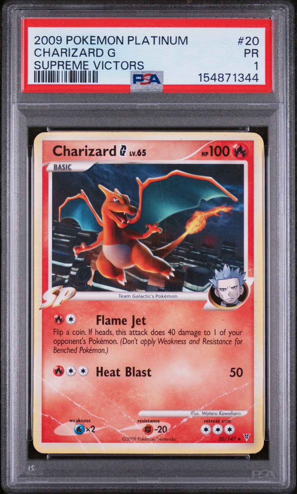 2009 POKEMON PLATINUM SUPREME VICTORS #20 CHARIZARD G PSA 1 2009 POKEMON PLATINUM SUPREME VICTORS #20 CHARIZARD G PSA 1
