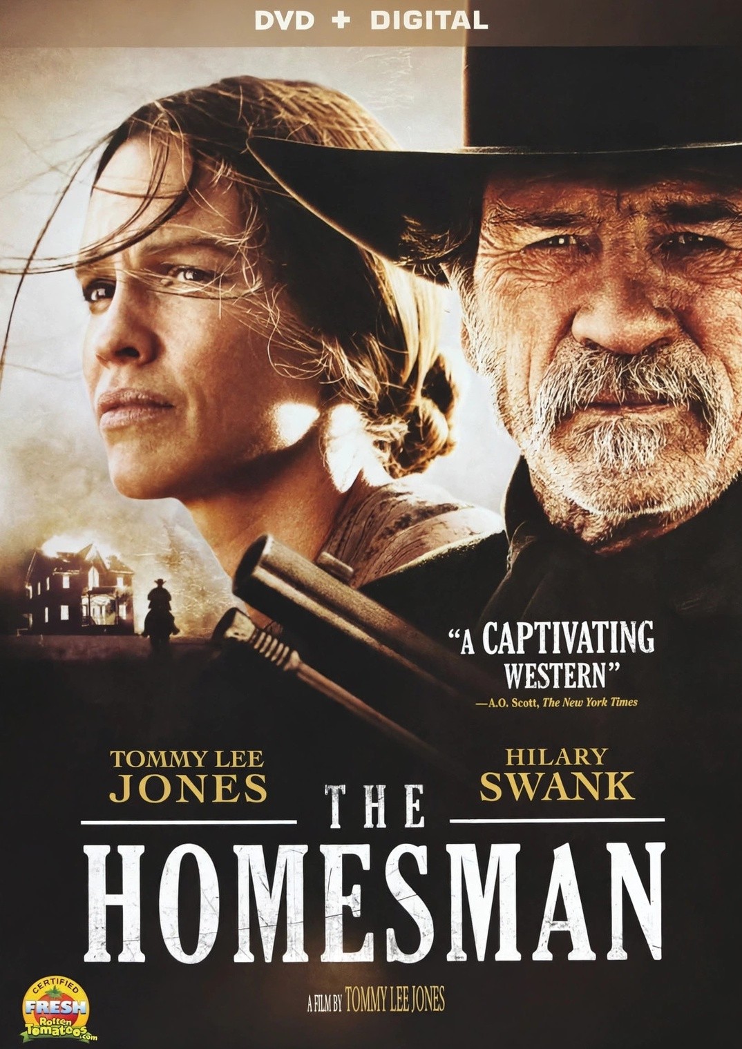 The Homesman (FACTORY SEALED) DVD Tommy Lee Jones Hilary Swank + Slipcover