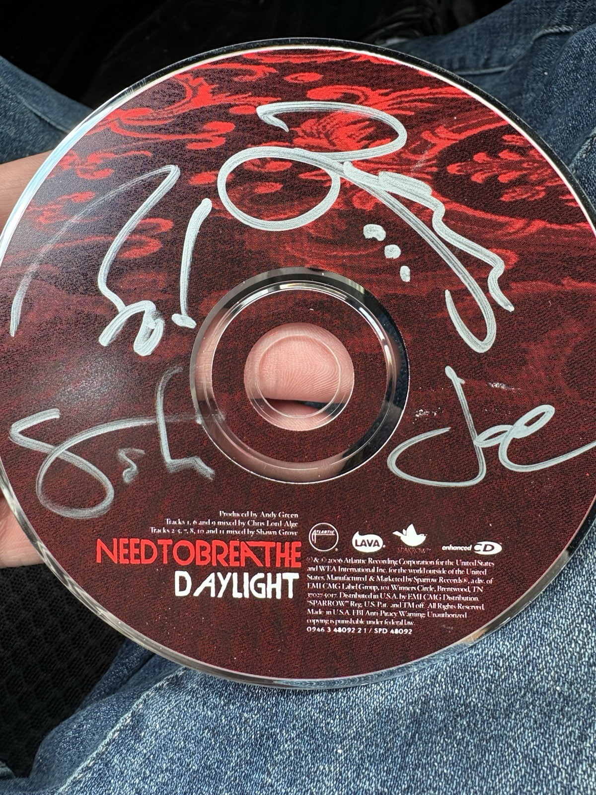 NEEDTOBREATHE Daylight Signed CD 4 Autographs Original Band Bear Rinehart 2006