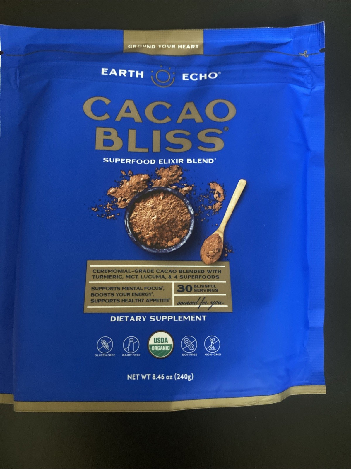 Cacao Bliss - Ceremonial Grade Organic Raw Cacao Powder with MCT Oil & Turmeric Cacao Bliss - Ceremonial Grade Organic Raw Cacao Powder with MCT Oil & Turmeric
