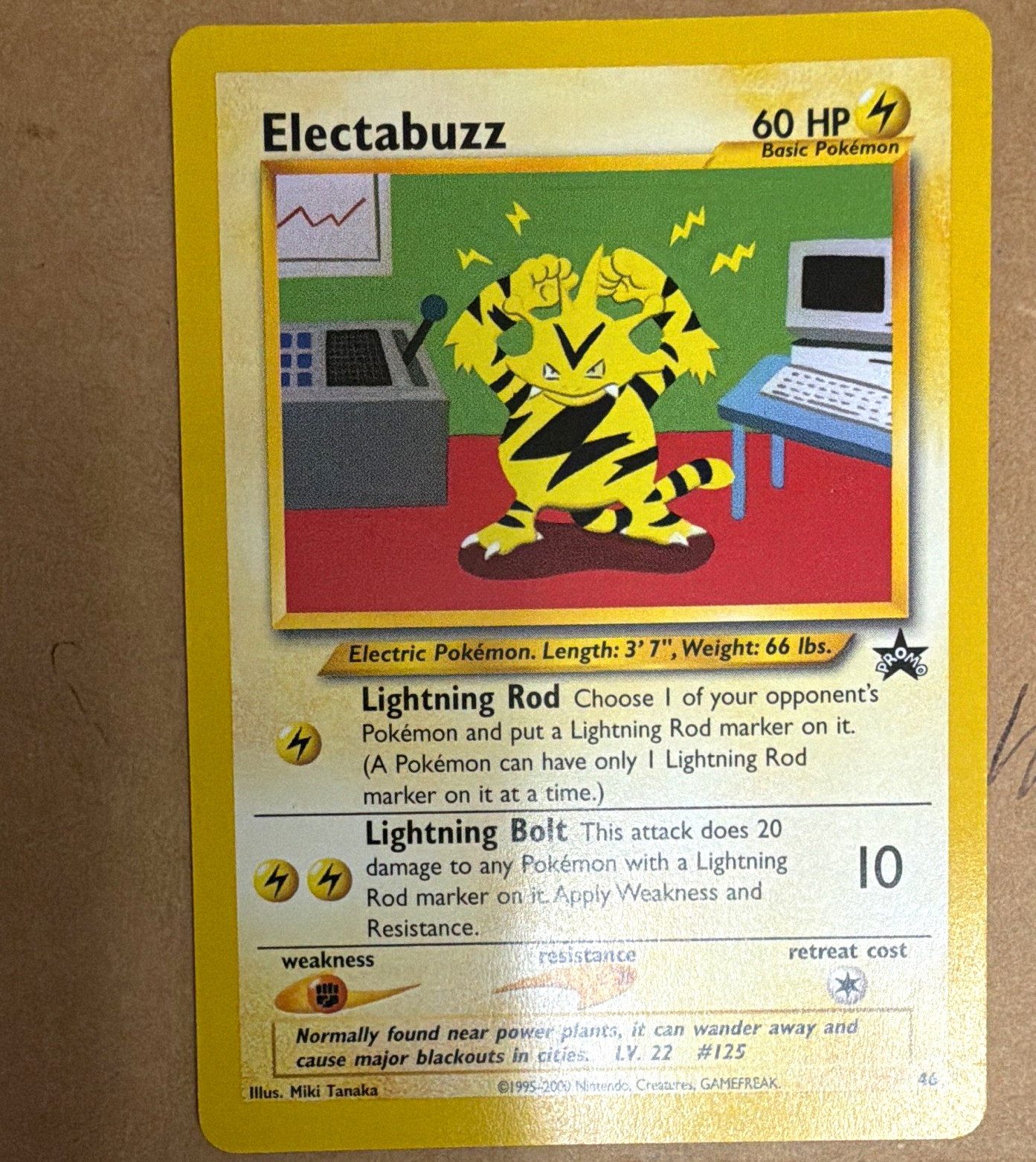 Wizards Pokemon TCG Electabuzz 46 Wotc Promo English 60 HP Basic Holo Wizards Pokemon TCG Electabuzz 46 Wotc Promo English 60 HP Basic Holo