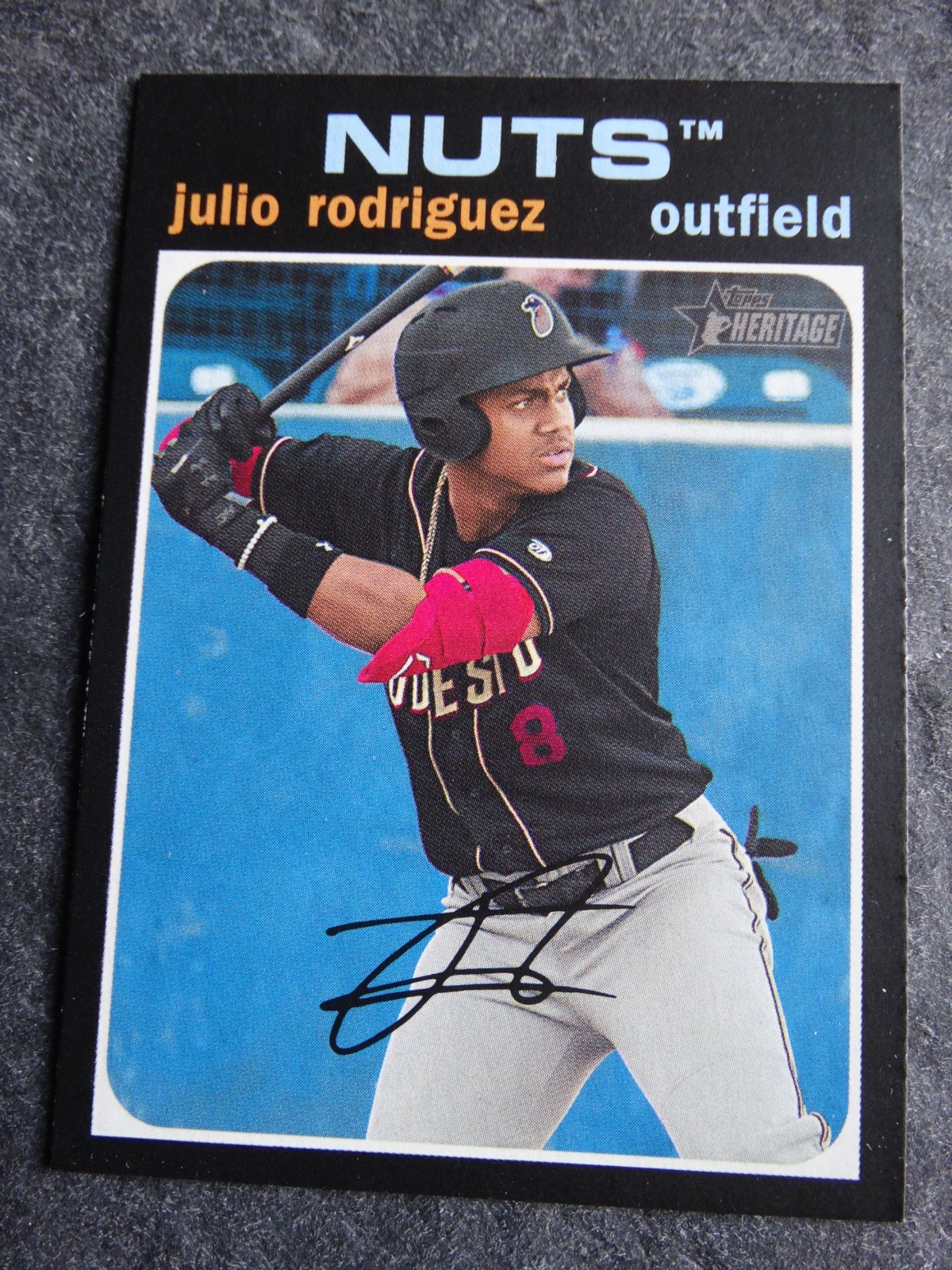 2020 Topps Heritage Minors #14 Julio Rodriguez Mariners Modesto Nuts Card
