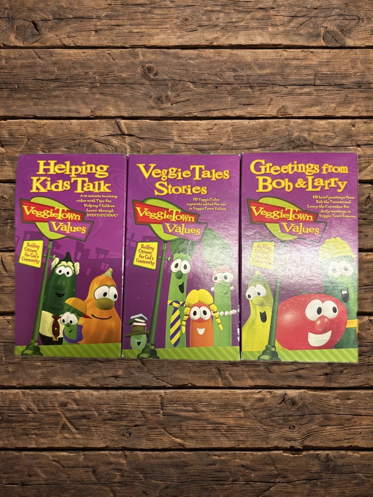 VeggieTales VeggieTown Values VBS 3-VHS Curriculum Set 1998 Rare