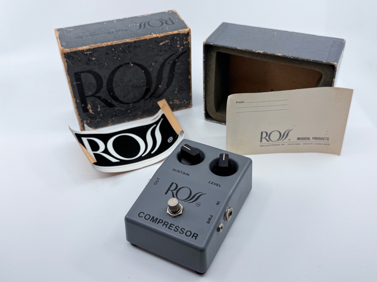 Ross Compressor Guitar Pedal | 1970s | Museum Quality | w/ Box, Stickers & Card