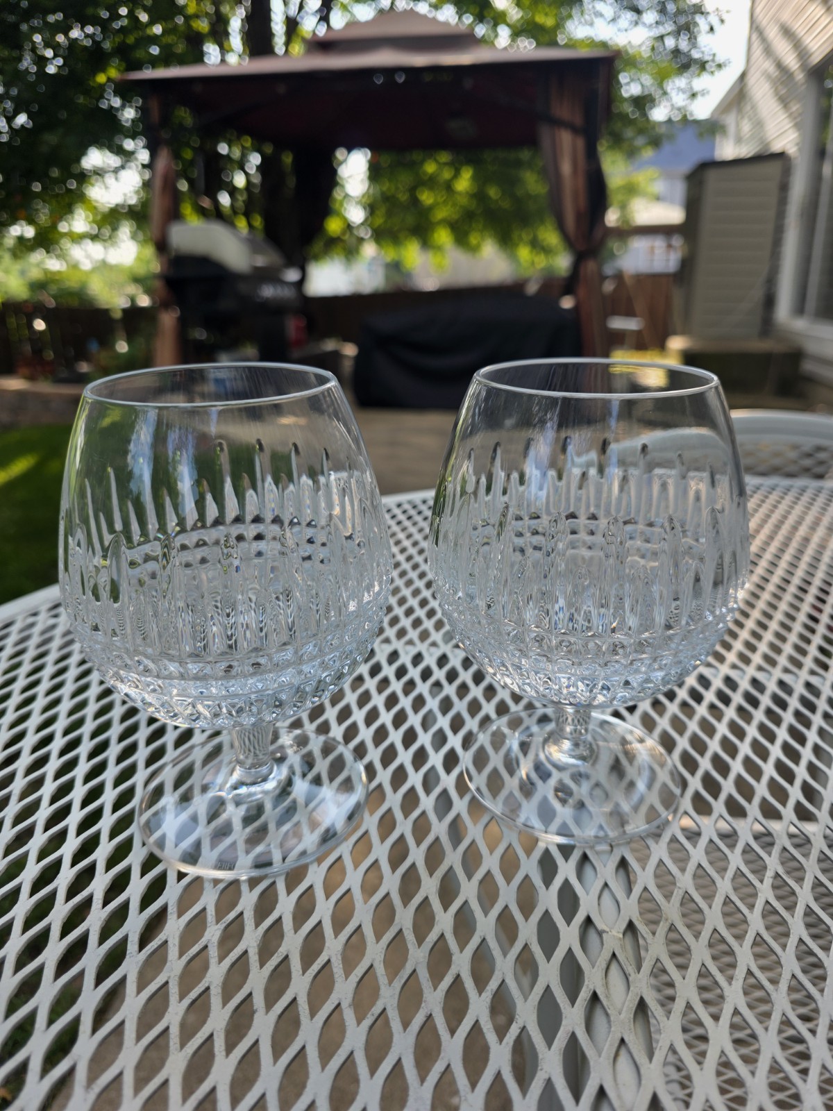 (2) Waterford Crystal Lismore Diamond Brandy Balloon 5 7/8\