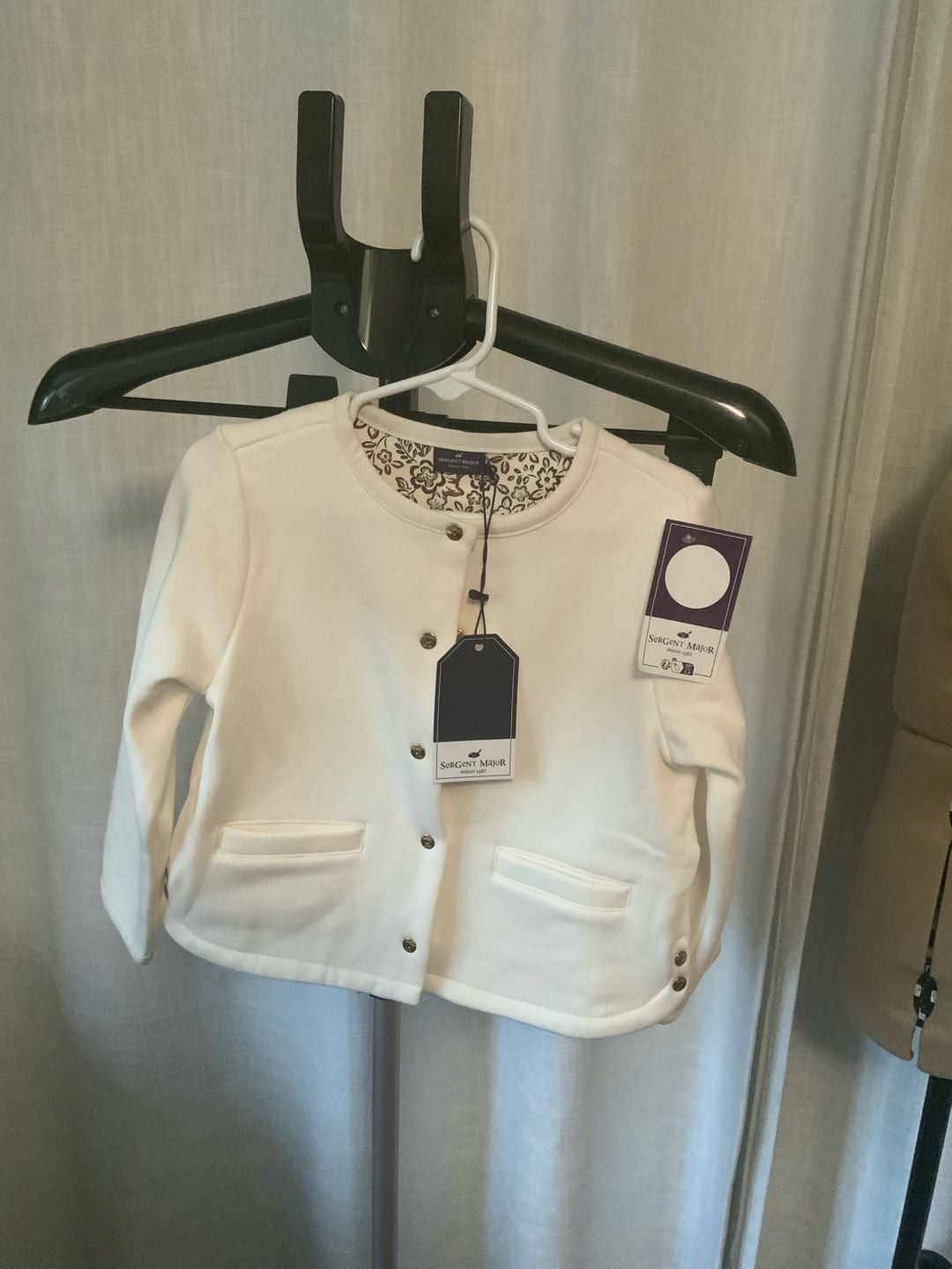 Sergent Major Cardigan Girls Size 4ans 104cm Cream