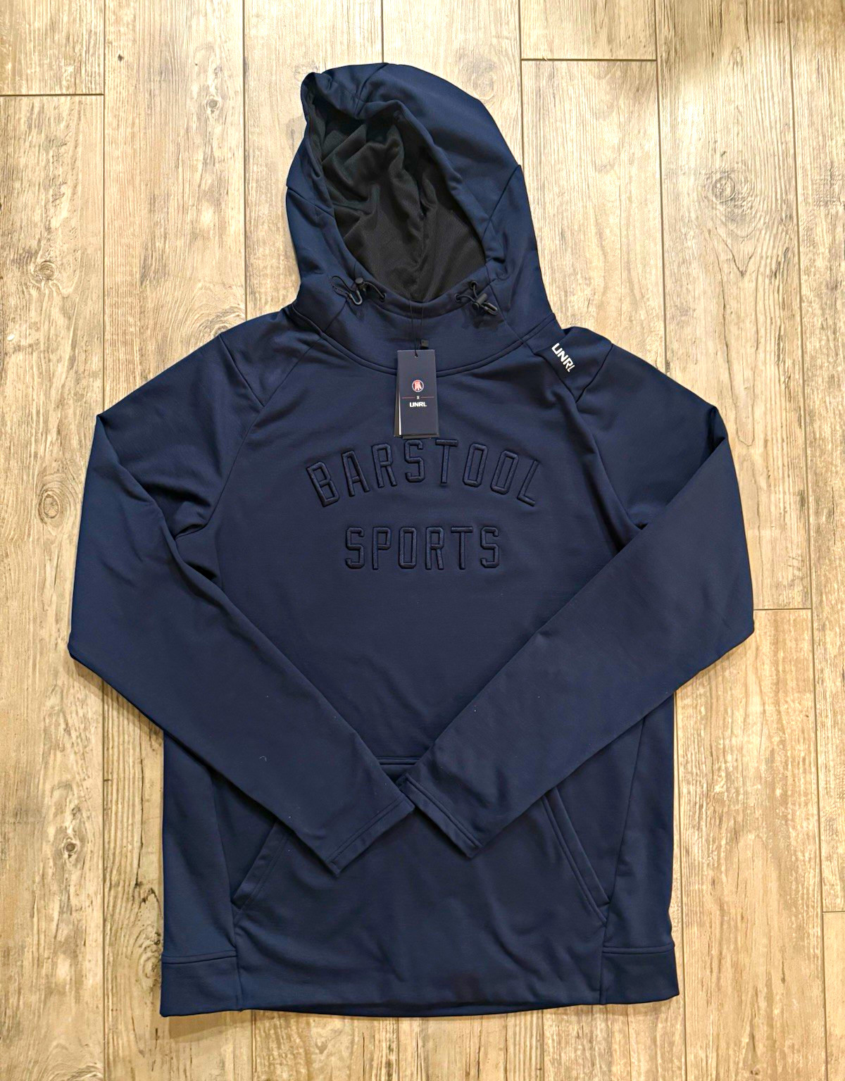 Barstool Sports x UNRL Navy Pullover Hoodie M Fleece NWT Barstool Sports x UNRL Navy Pullover Hoodie M Fleece NWT