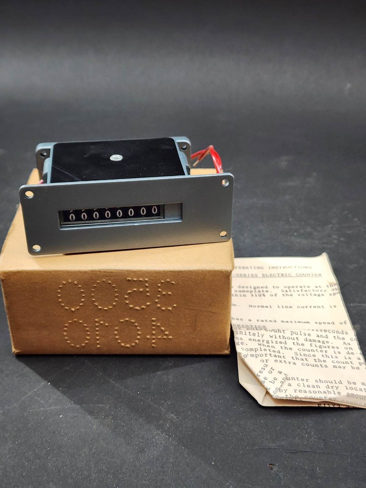 NOS Durant 8-YP-1-3-RMF-PM Electric Counter – 24VDC – 8 Digit Counter NOS Durant 8-YP-1-3-RMF-PM Electric Counter – 24VDC – 8 Digit Counter