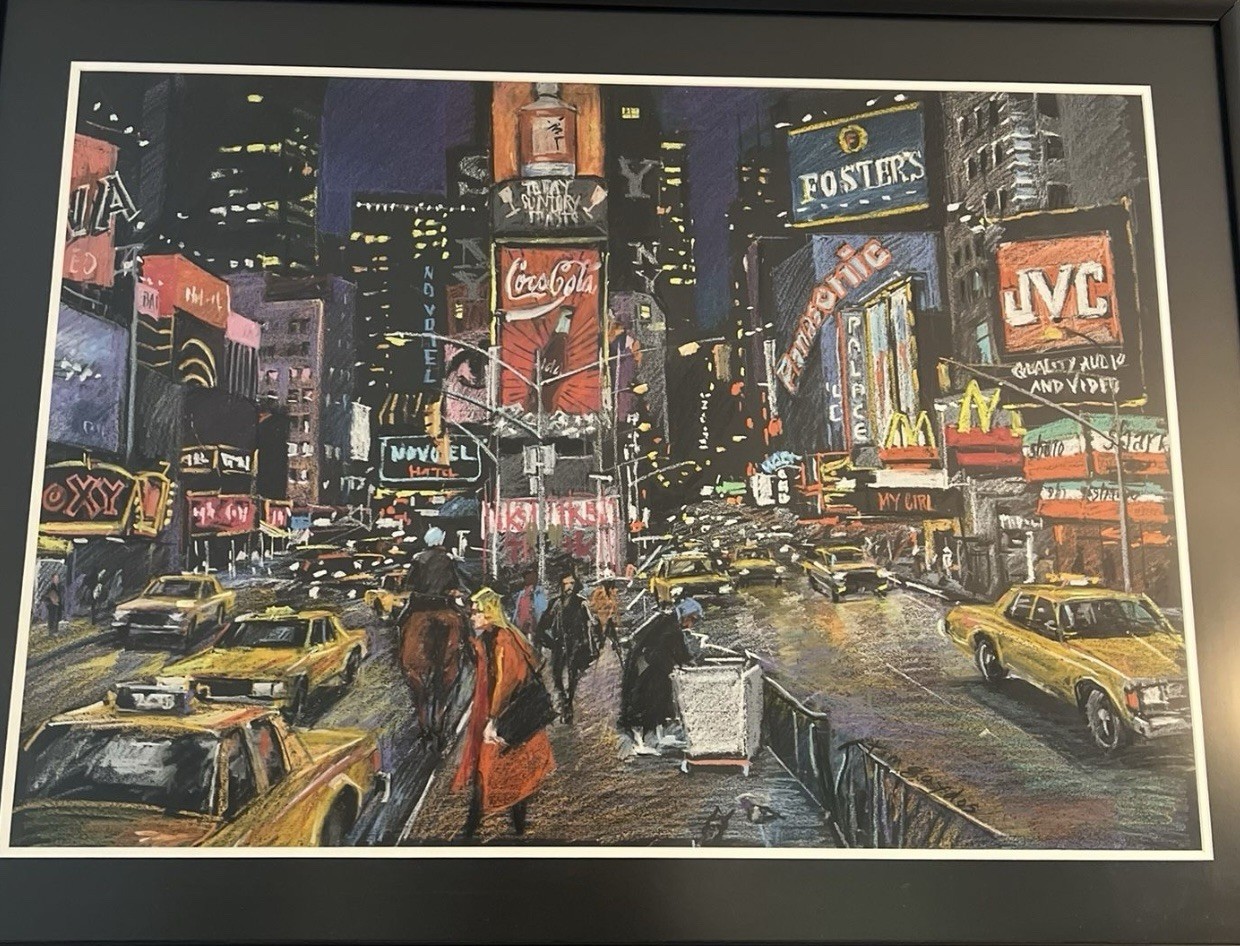 Magnificent Original Painting of New York City’s Time Square by Tim Gaydos 